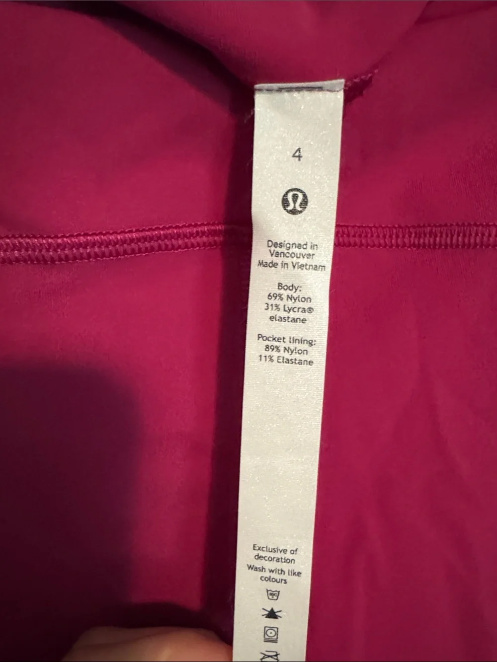 Women's High-Rise Lulu Magenta Active Leggings